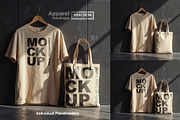 T-Shirt & Tote Bag Mockups, an Apparel Mockup by BMACHINA Labs. (Thumbnail 6 of 6)