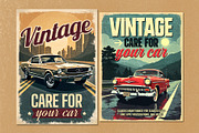 Retro Car Print Set, a Poster Template by Black Cat Studio (Thumbnail 3 of 7)
