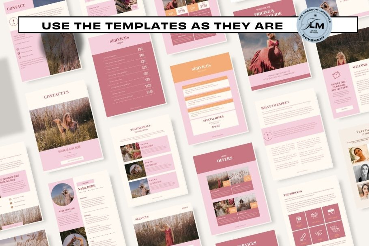 Pricing Guide - Pink Boho, a Templates & Theme by Freedom Business Shop (Photo 7 of 11)
