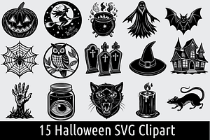 Halloween Collection 15 SVG Cliparts