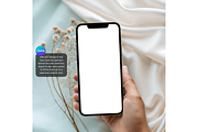 Elegant Fabric Mobile Mockup, a Mockup by MockupWizard (Thumbnail 3 of 5)