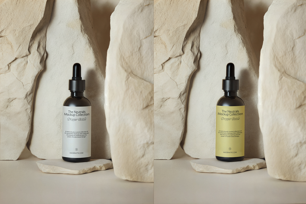 The Neutrals 09 : Raw Stone Dropper, a Packaging Mockup by Made by Attic (Photo 4 of 4)