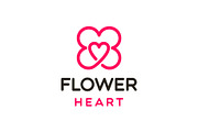 Flower and Love Heart Logo, a Branding & Logo Template by Buqancreative (Thumbnail 1 of 4)