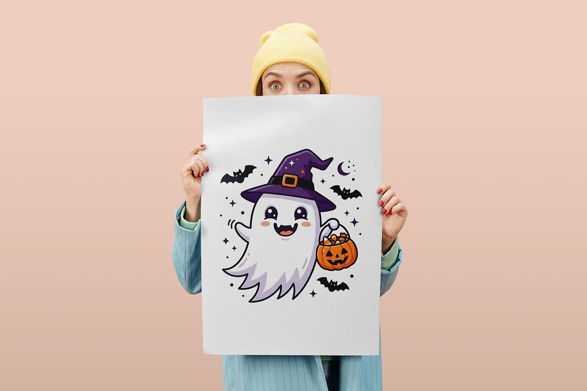 Halloween Spooky Ghost Clipart, a Seasonal Illustration by Forhadx5 (Photo 10 of 11)