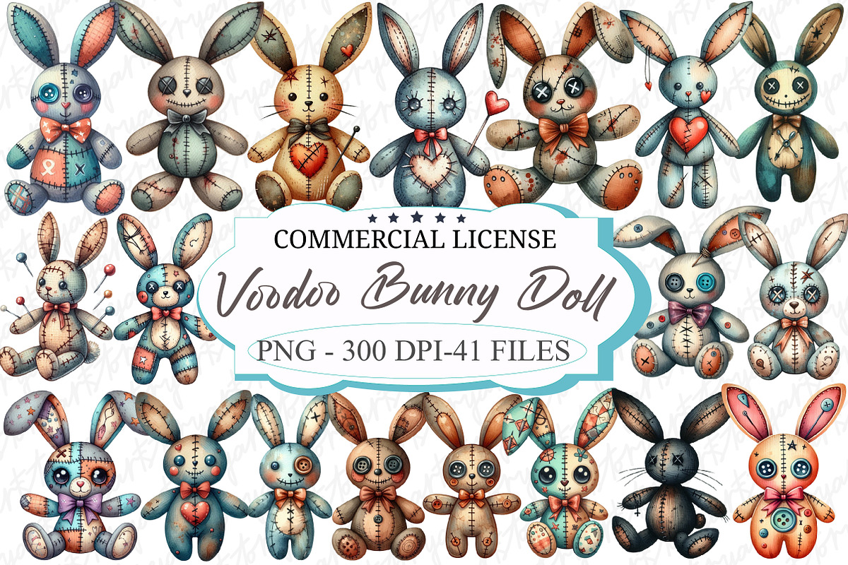 Halloween Voodoo Bunny Doll Clipart, an Illustration by designcity5 (Photo 1 of 5)