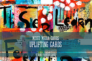 Mixed Media Calligraphy Cards, a Texture Graphic by happychinchilla (Thumbnail 1 of 6)