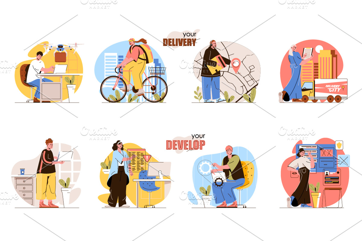 Flat Web Concept Illustrations, a Finance Illustration by alexdndz (Photo 6 of 14)