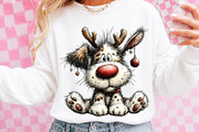 Whimsical Cute Christmas Dog Clipart, a Transportation Illustration by Digital Artistic99 (Thumbnail 3 of 5)