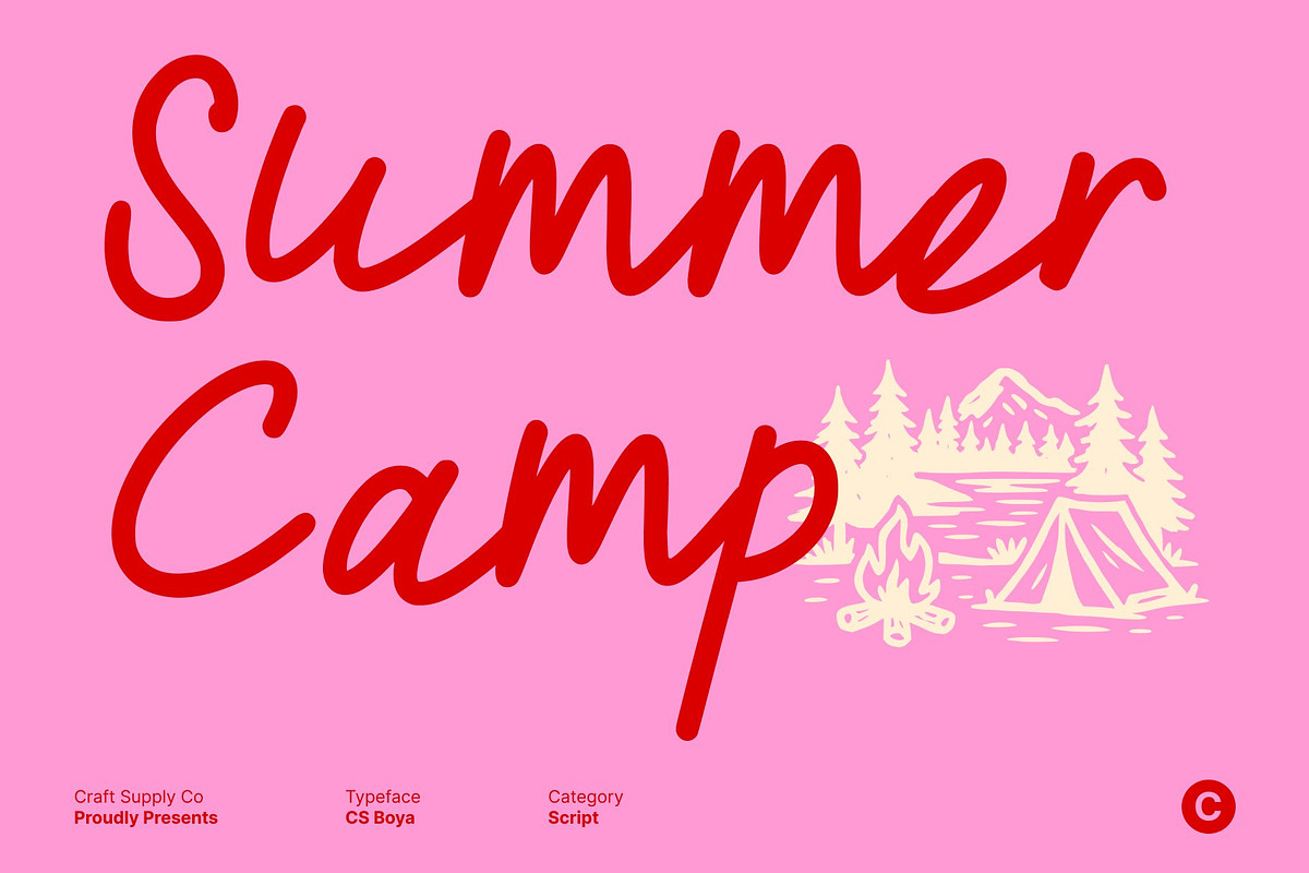 CS Boya – Monoline Script Font, a Script Font by Craft Supply Co. (Photo 7 of 8)