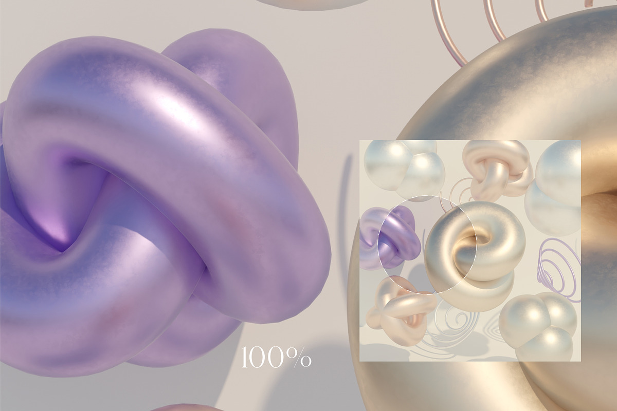 CHROMIUM - 3D Shapes Backgrounds, a Background Graphic by SCHÉRI (Photo 10 of 16)