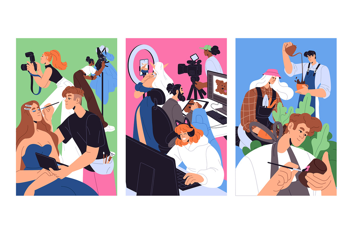 Creative professions and hobbies, a Person Illustration by PaperTrident (Photo 1 of 6)