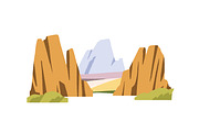 Rocky mountain landscapes set, an Object Illustration by PaperTrident (Thumbnail 11 of 13)