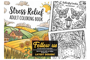 Stress Relief Adult Coloring Book, a Decorative Illustration by Design Station (Thumbnail 4 of 4)