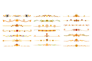 Thanksgiving frame dividers, a Decorative Illustration by Seavector Studio