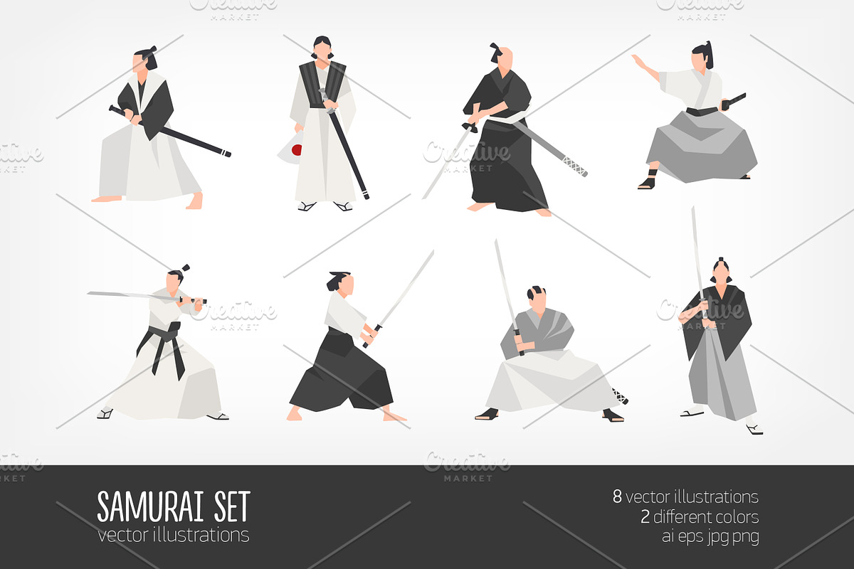 Collection of 8 samurai, a Person Illustration by Good Studio (Photo 1 of 4)