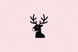 Deer Head Icon, an Animal Illustration by Vectorium Studio