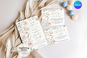 A Little Wildflower Baby Shower, an Invitation Template by Digital_Mind