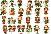 73 Elf Clipart Set, a Decorative Illustration by Pati Charm Studio (Thumbnail 6 of 8)