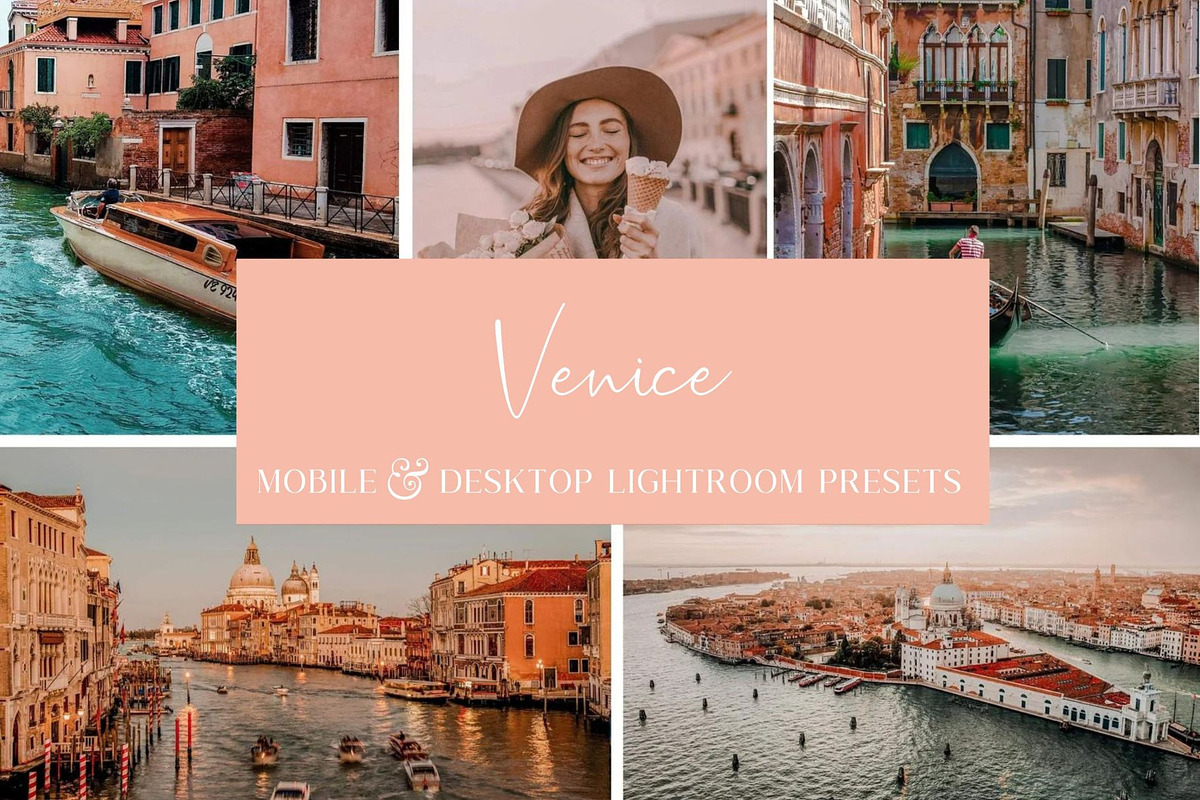 5 VENICE LIGHTROOM PRESETS, an Action Add-On by Emma Kate Creative (Photo 1 of 10)