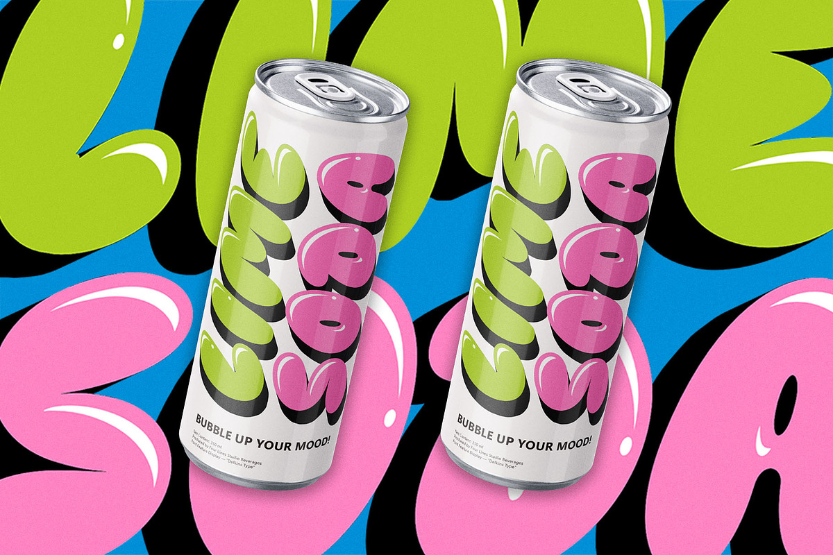 Defkins — The Bubble Pop Display Typ, a Font by Four Lines Std. (Photo 3 of 10)