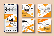 Headphone Promotion Social Media, a Social Media Template by MightyDesign (Thumbnail 2 of 8)