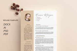 Coffe CV / Resume Template / M