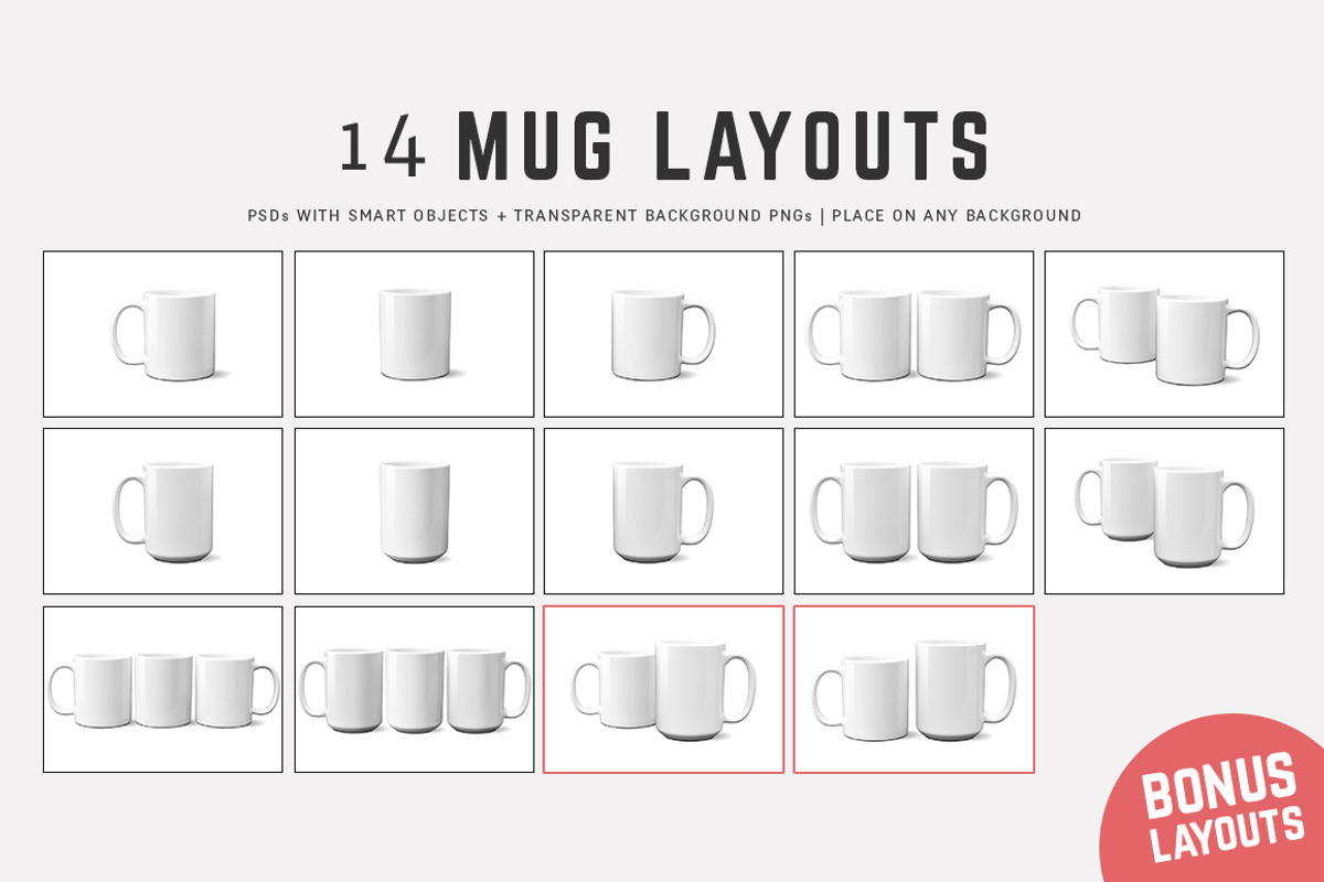 11 oz & 15 oz Mug Mockups (PSDs), a Cups & Container Mockup by Ultimate Mockups (Photo 2 of 11)