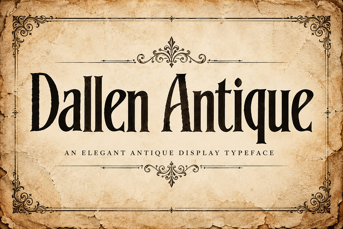 Dallen Antique, a Serif Font by Wow Magic (Photo 1 of 5)