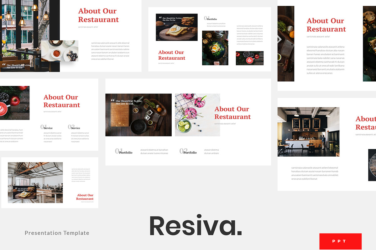 Resiva - Food Powerpoint, a Presentation Template by naulicreative (Photo 1 of 4)
