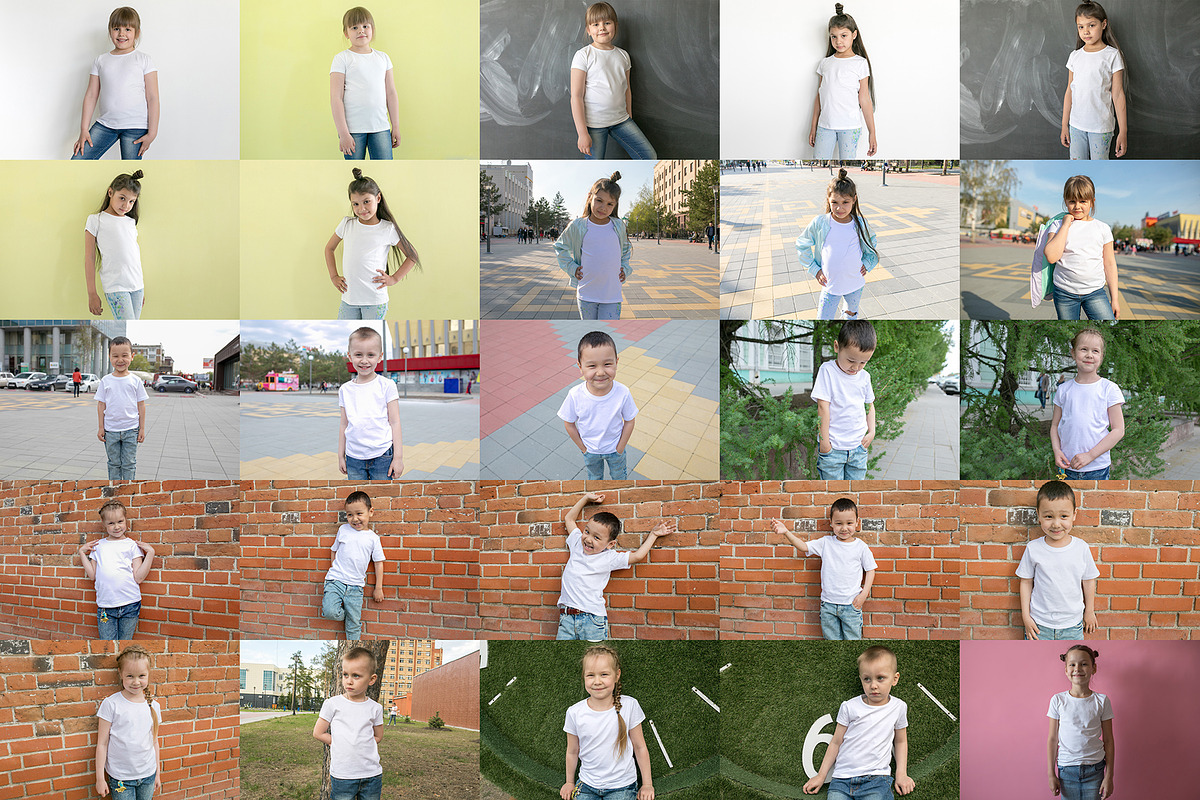 100 Kid's T-Shirt Mock-Up 2018 #22, a Shirt Mockup by Freeman Studio (Photo 7 of 107)