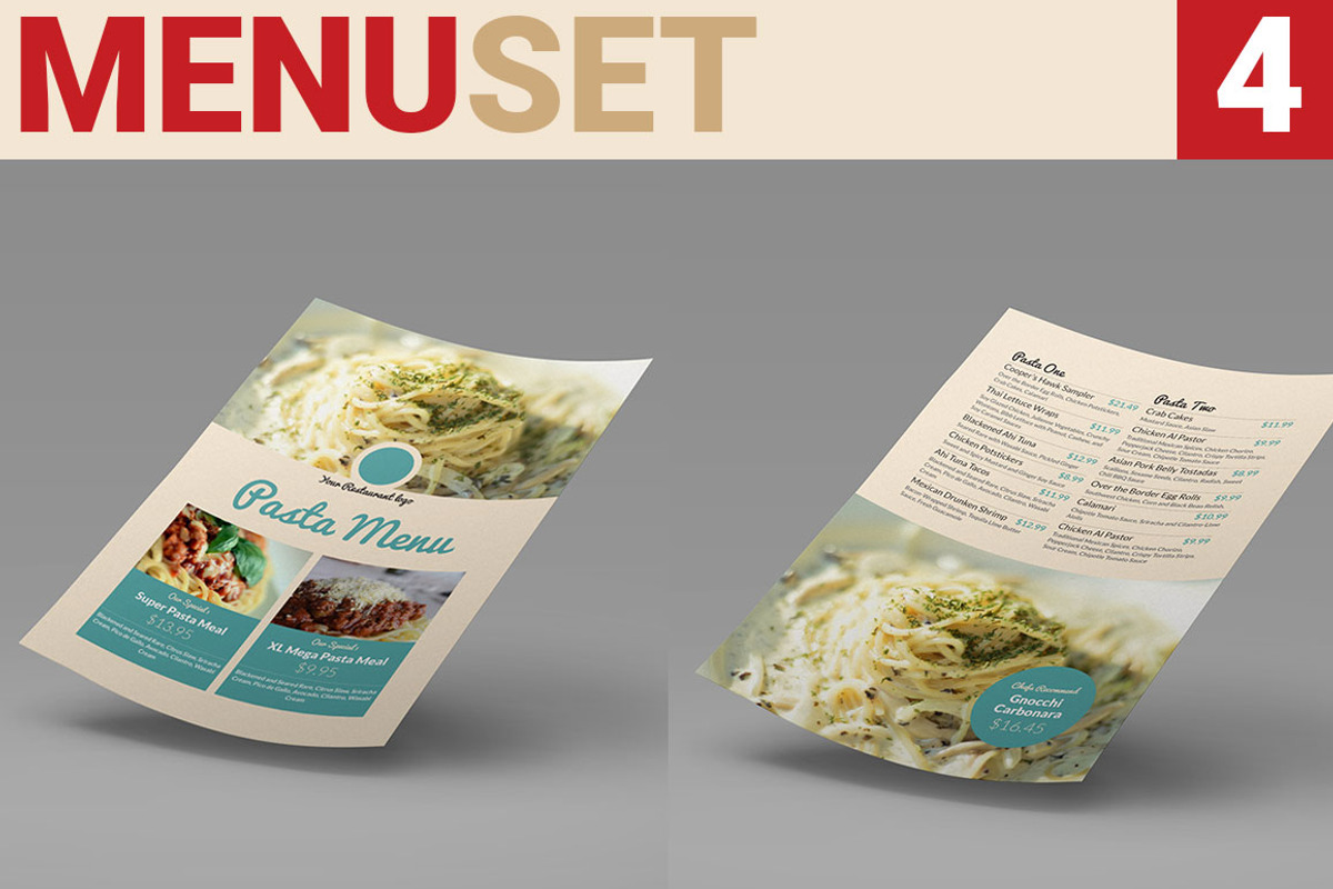 Food Menu Mega Set, a Brochure Template by IndieStock (Photo 4 of 5)