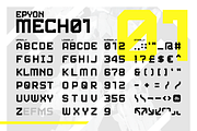 EPYON MECH Futuristic Typeface, a Font by Alex-Banks Type (Thumbnail 3 of 6)