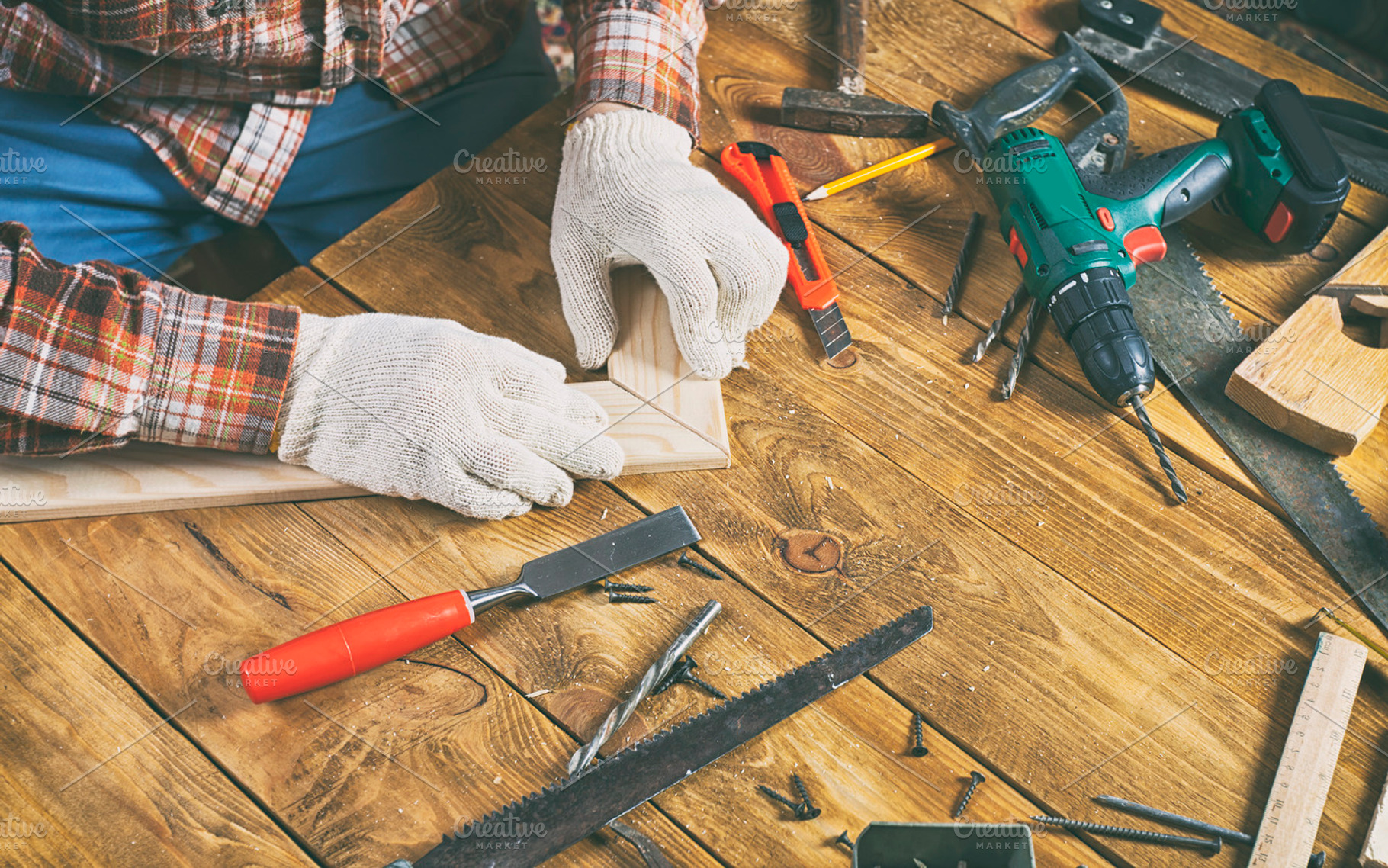 Carpenter is working, a Background Photo by Olegkalina