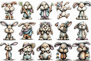 Cute Easter Bunny Clipart, an Illustration by Libby Wishes (Thumbnail 6 of 6)