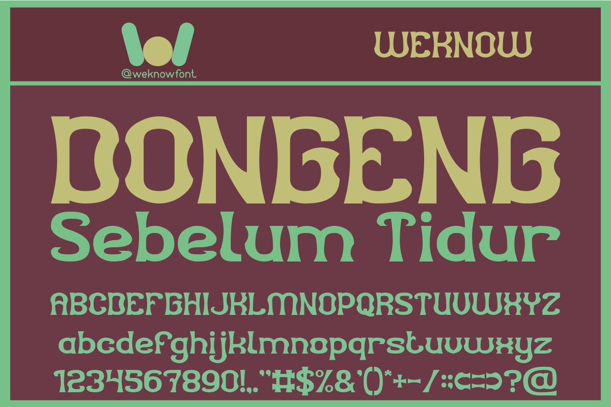 Cerita Rakyat Font, a Font by weknow (Photo 3 of 5)