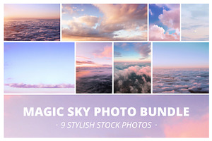 Magic sunset sky with clouds Bundle