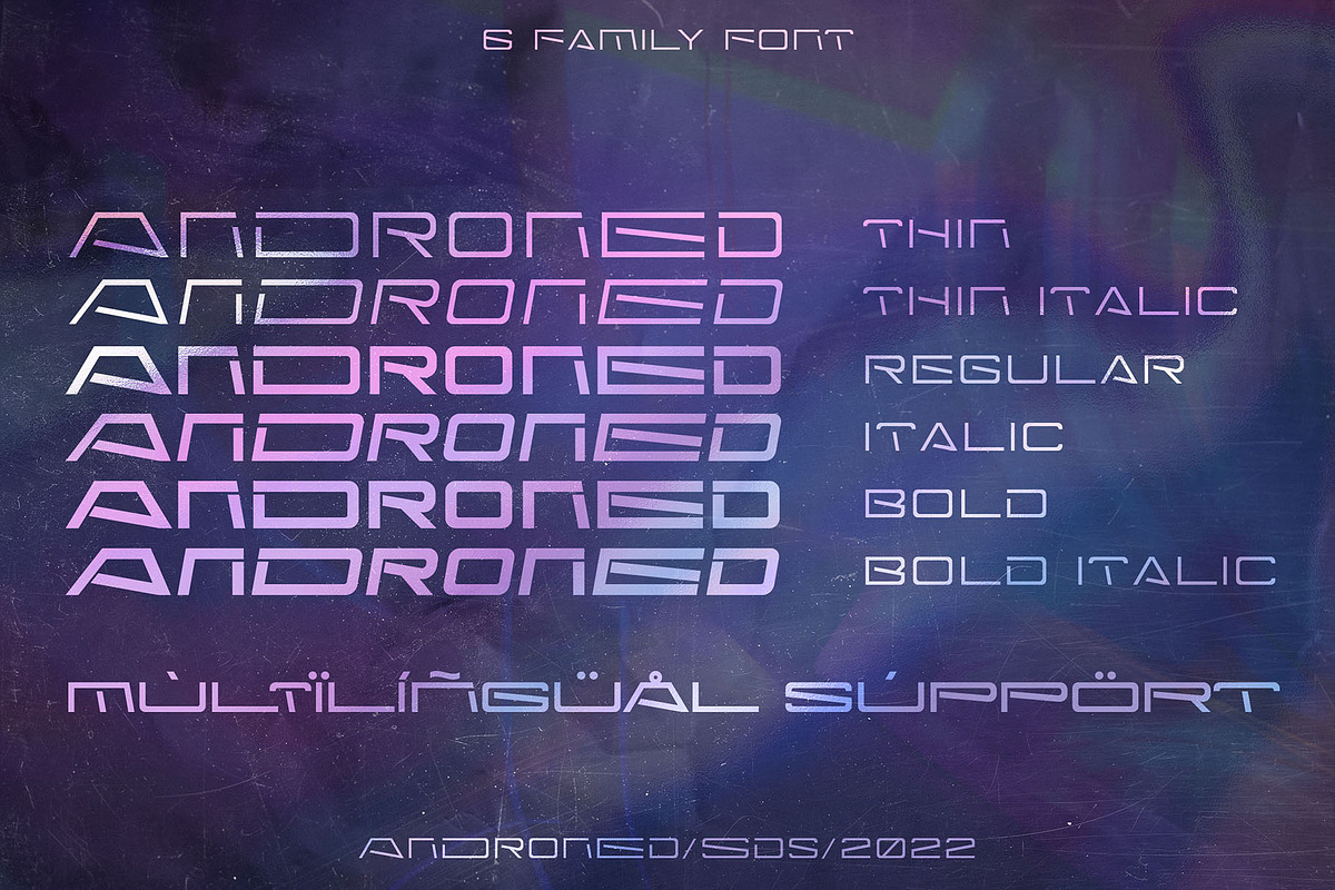 Androned – Futuristic Font, a Font by Snape Design Studio (Photo 3 of 5)