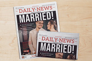 Wedding Newspaper Template, a Flyer Template by retrographix (Thumbnail 4 of 5)