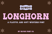 LONGHORN Bold Soft Western Font, a Slab Serif Font by Blush Font Co. (Thumbnail 1 of 6)