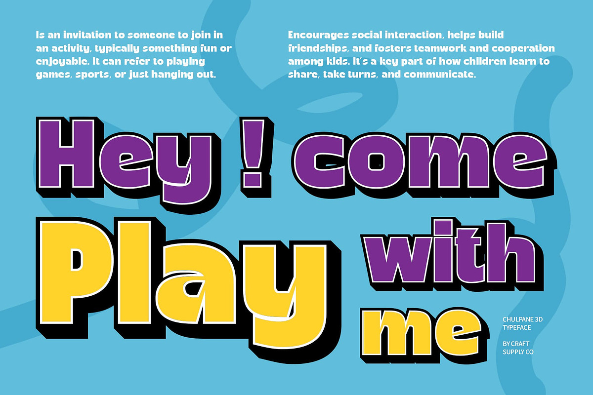 Chulpane 3D, a Sans Serif Font by Craft Supply Co. (Photo 4 of 8)