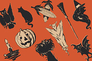 Vintage Halloween Bundle 300+, an Illustration by Retro Machine (Thumbnail 2 of 15)