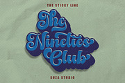 The Sticky Line - Retro Font, a Script Font by Suza Studio (Thumbnail 5 of 11)