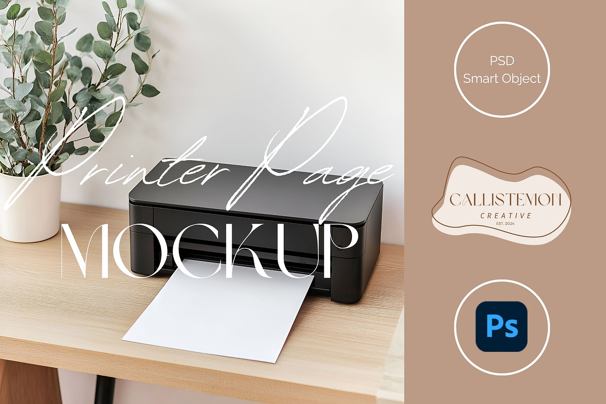 Scandi A4 Printer Mockup PR-SC-01, a Books & Magazine Mockup by Callistemon Creative (Photo 1 of 8)