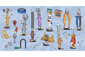 Retro groovy diy repair tools, an Object Illustration by Buch&Bee