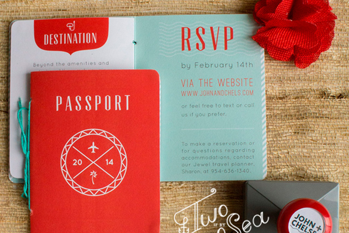 Passport Wedding Invitation Template, an Invitation Template by Two if by Sea Studios (Photo 3 of 4)