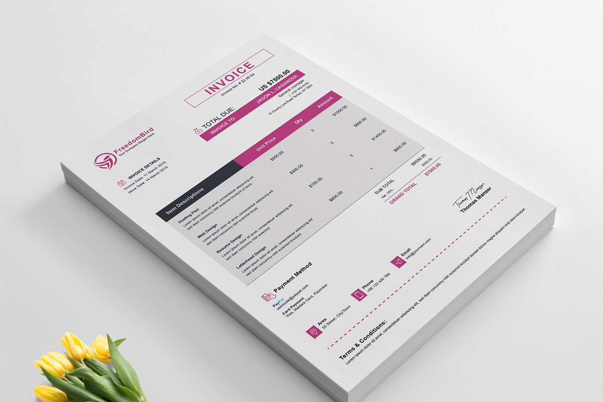 Invoice, a Stationery Template by TelaTemplates (Photo 7 of 7)