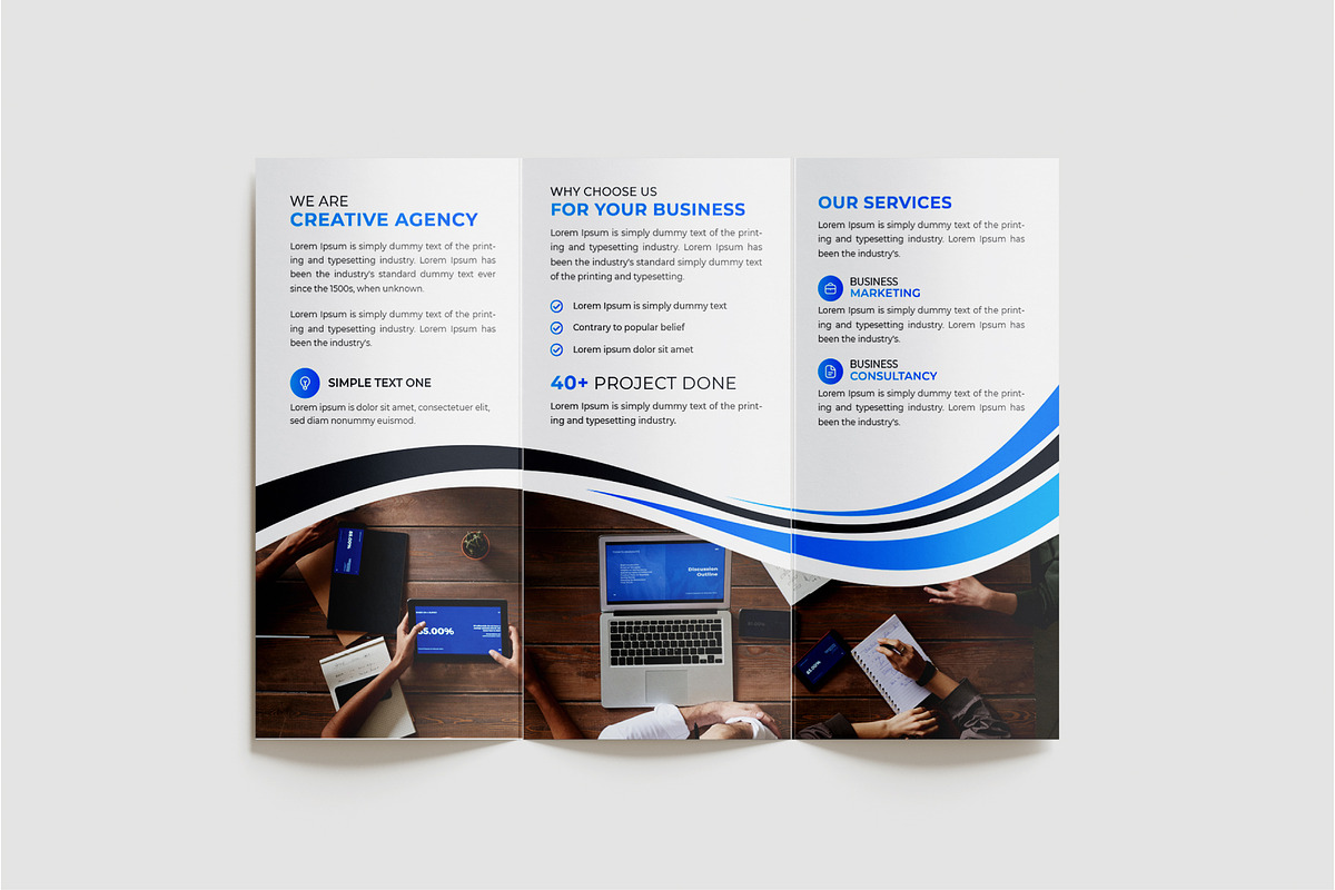 Corporate Tri-fold Brochure, a Brochure Template by pixelcreatx (Photo 3 of 3)