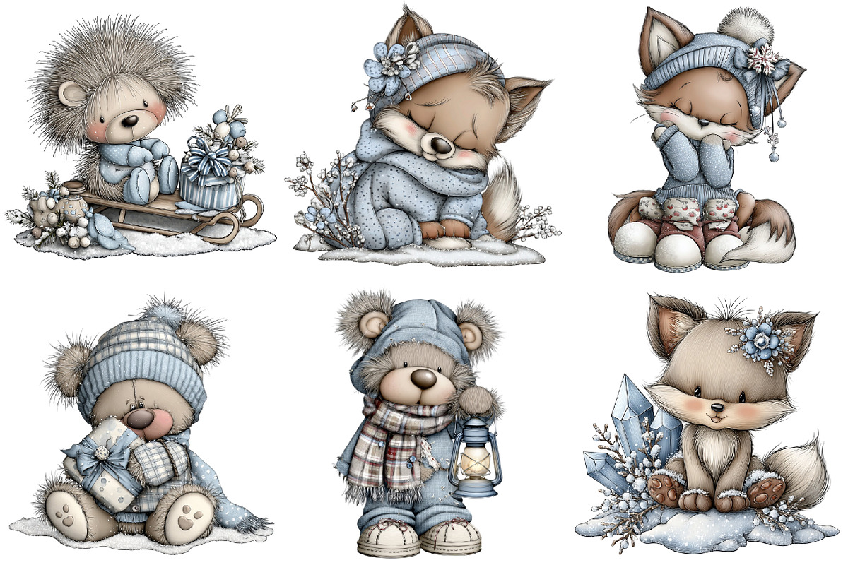 Whimsical Winter Clipart, an Illustration by Libby Wishes (Photo 6 of 8)