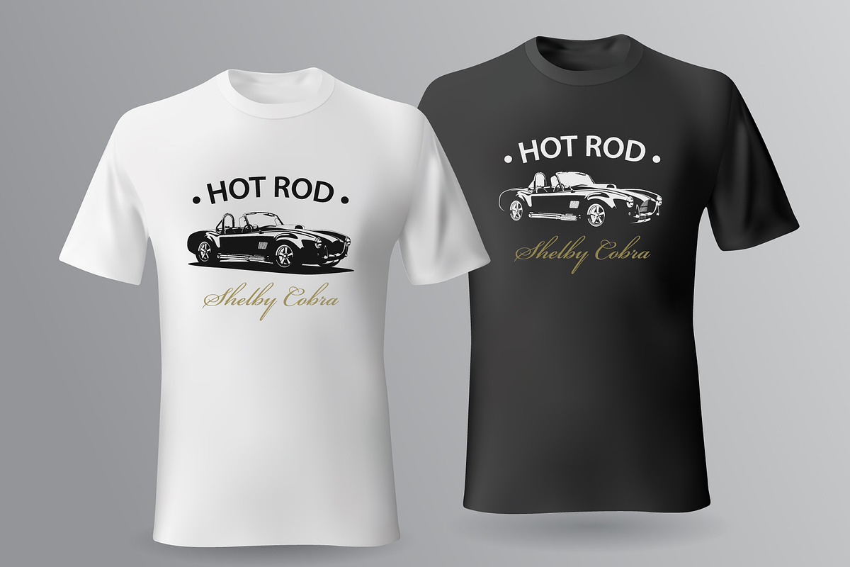 T-Shirt Print of Hot Rod Cobra Car, a Transportation Illustration by Plaid4You (Photo 4 of 10)