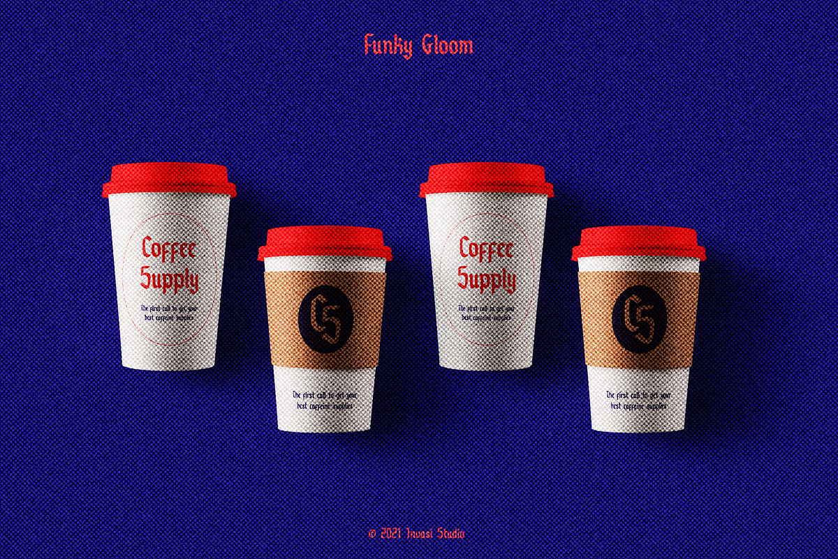 Funky Gloom - Fancy Blackletter, a Blackletter Font by Invasi Studio (Photo 3 of 11)